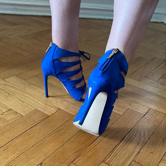 Steve Madden Madden Girl Blue Heel Sandals - Picture 3 of 4